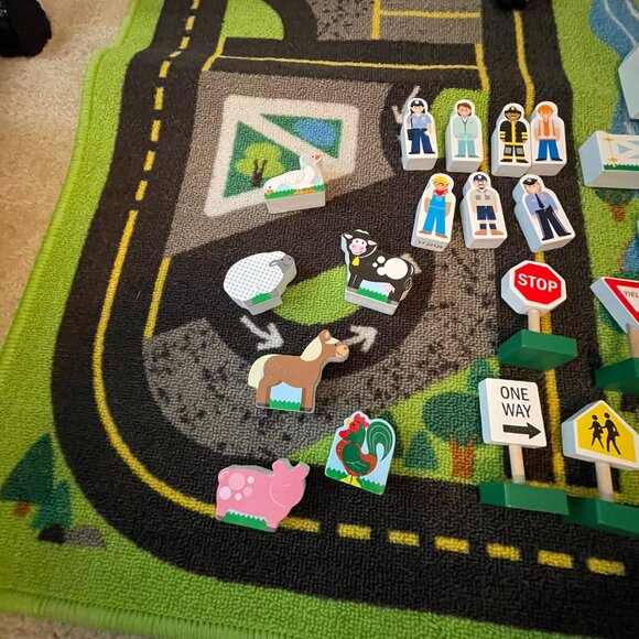 Melissa & Doug Deluxe Activity Road Rug Play Set - Picture 5 of 6